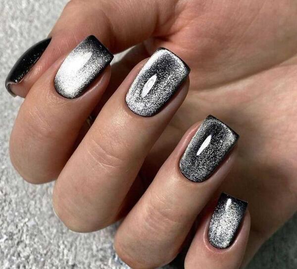 عکس لاک ژل سفید مشکی