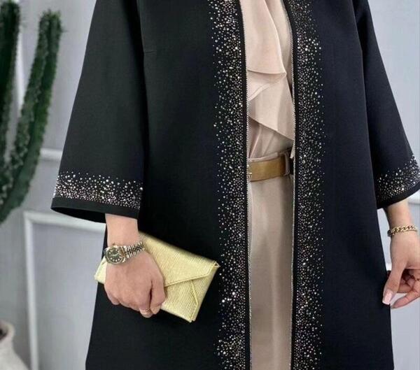 عکس مانتو مشکی شیک