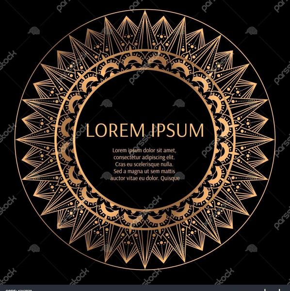 قاب عکس مشکی طلایی
