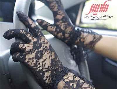 عکس دستکش توری مشکی