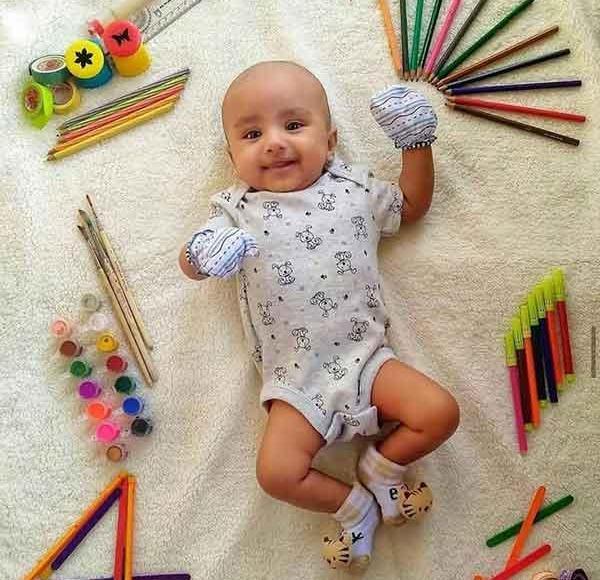 عکس پروفایل نوزاد پسر با نوشته