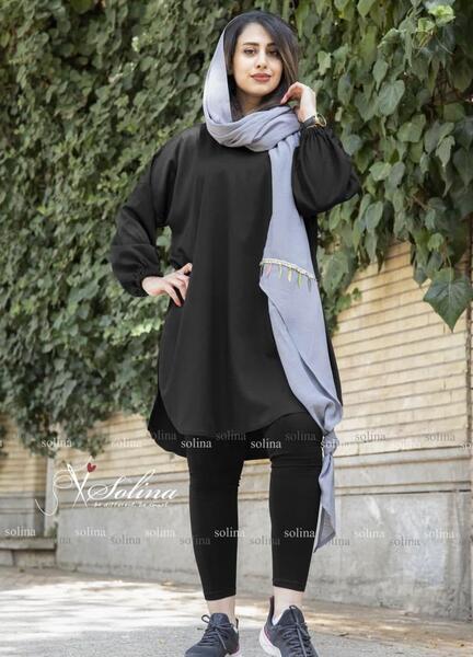 عکس مانتو مشکی کوتاه