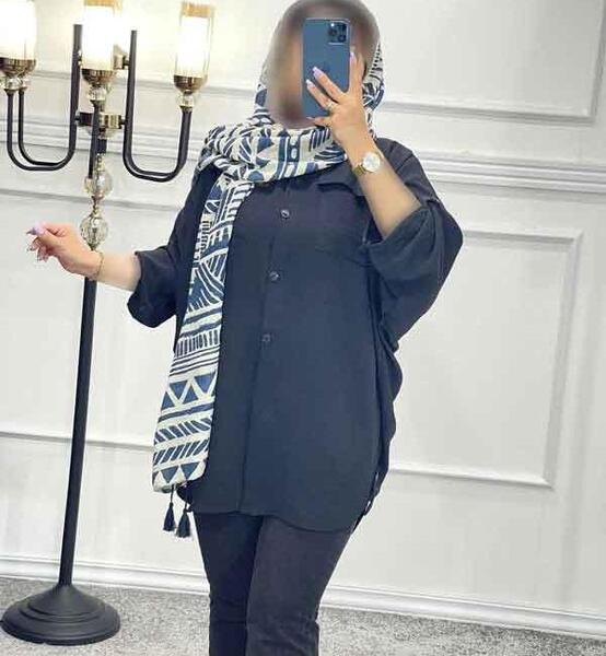 عکس مانتو مشکی کوتاه اسپرت