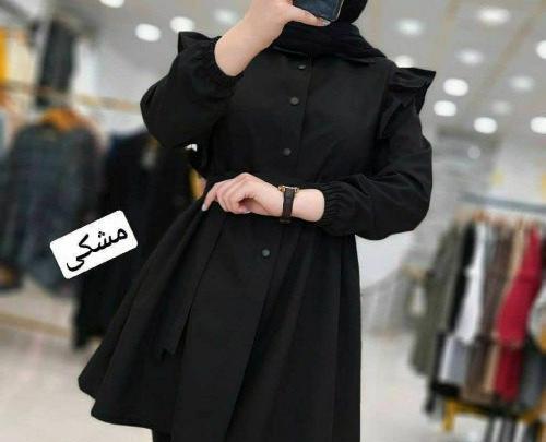 عکس مانتو مشکی کوتاه شیک