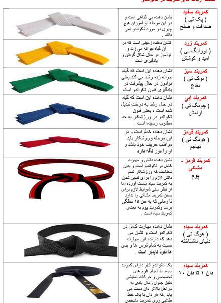 عکس کمربند مشکی تکواندو دان ۱۰
