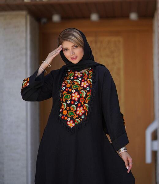 عکس مانتو مشکی محرمی جدید
