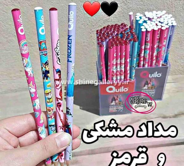 عکس مداد مشکی و قرمز