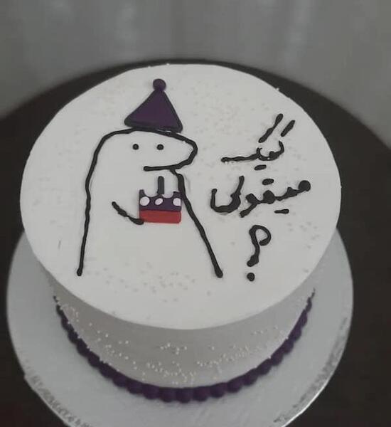 عکس کیک بنفش و مشکی