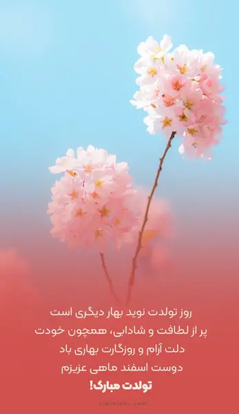 عکس نوشته دختر اسفند ماهی من تولدت مبارک
