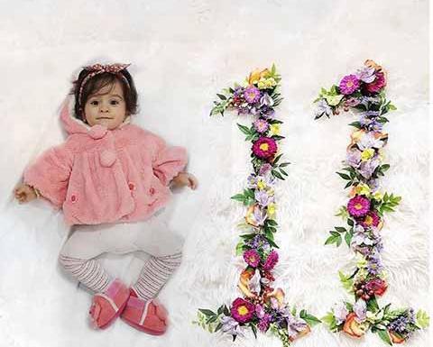 عکس نوشته ماهگرد نوزاد دختر