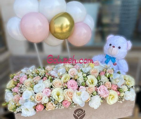 عکس نوزاد با گل رز