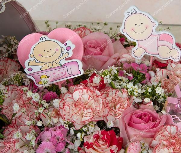 عکس نوزاد با گل سرخ
