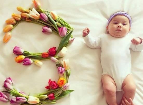 عکس نوزاد دختر 3 ماهه