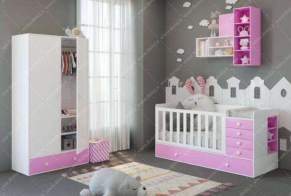 عکس تخت نوزاد دخترانه