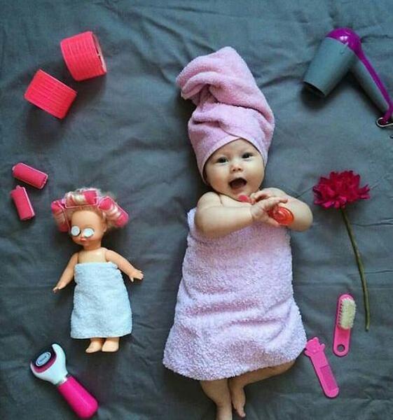 عکس اتلیه ای نوزاد دختر