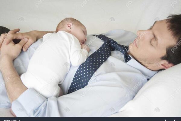 عکس نوزاد پدر