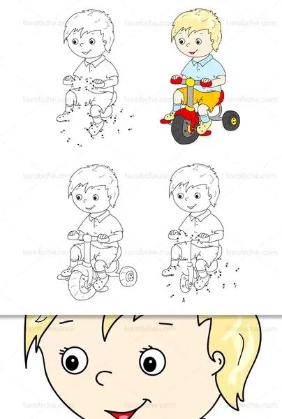 عکس نقاشی نوزاد پسر