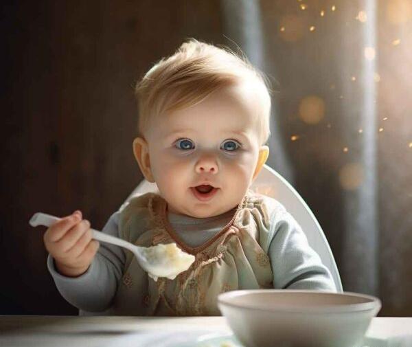 عکس اولین غذای کمکی نوزاد