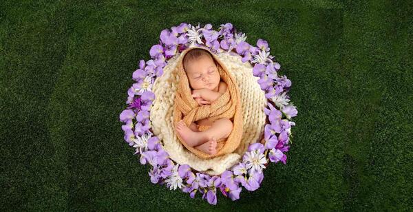 ایده عکس نوزاد در طبیعت