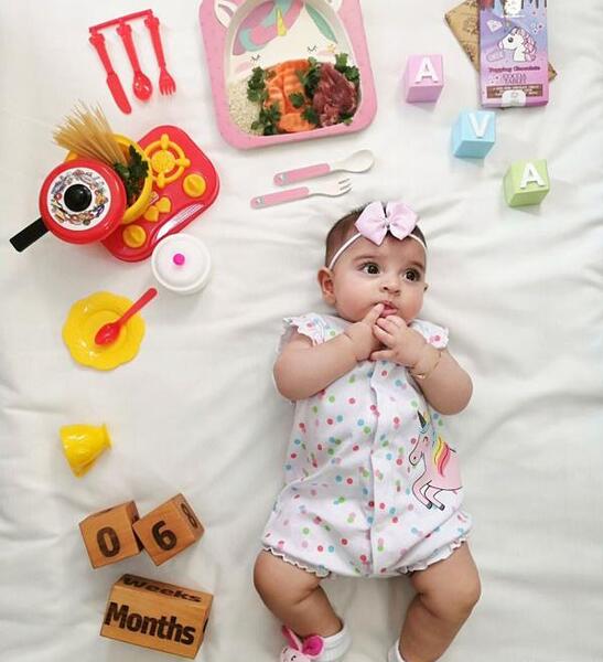 عکس ماهگرد نوزاد دختر شش ماهه