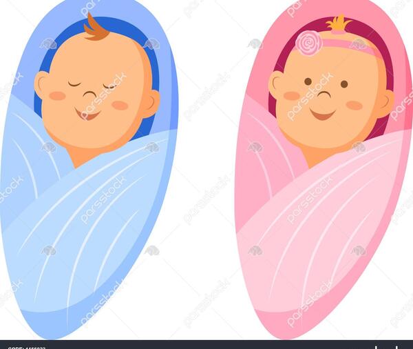 عکس نوزاد دوقلو دختر و پسر
