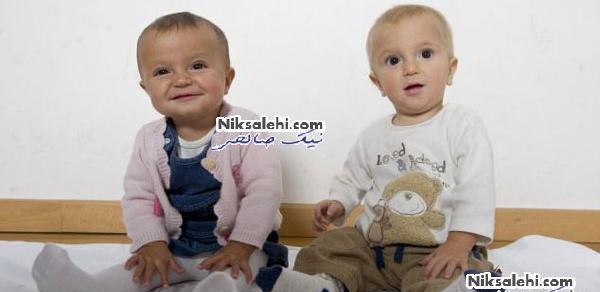 عکس نوزاد دوقلو دختر