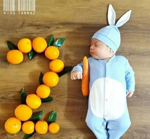 عکس نوزاد با خرگوش