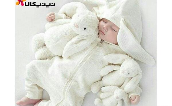 عکس نوزاد با خرگوش