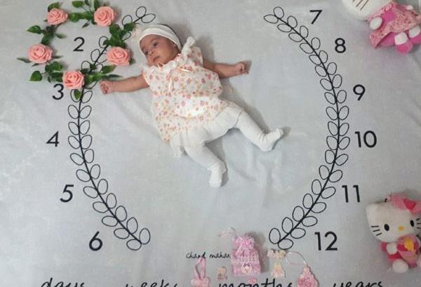 عکس نوزاد با عروسک خرگوش