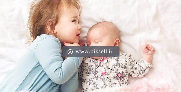 عکس نوزاد خوابیده دختر
