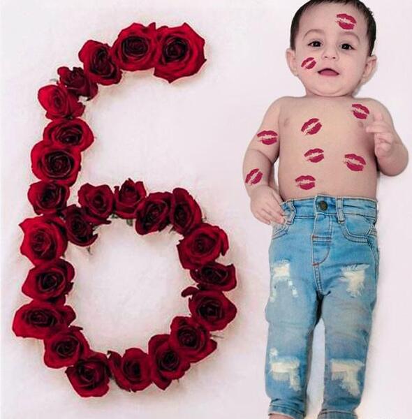 ایده عکس نوزاد با گل