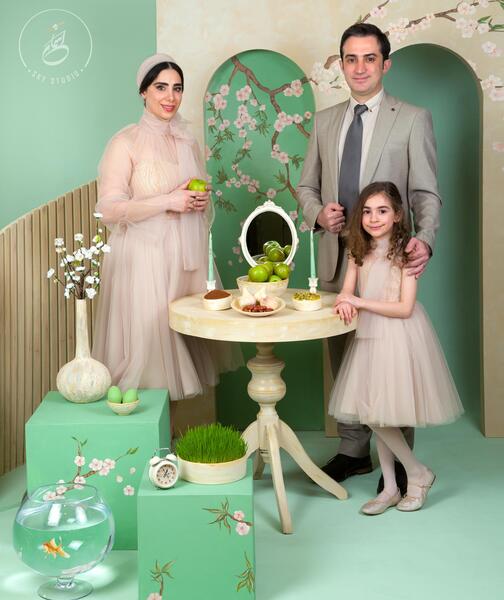 ایده عکس نوزاد با سفره هفت سین