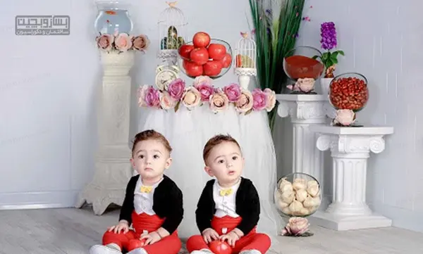 ایده عکس نوزاد با سفره هفت سین