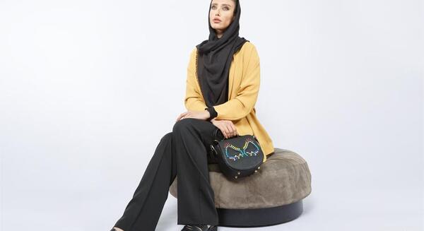 عکس مانتو زرد و مشکی
