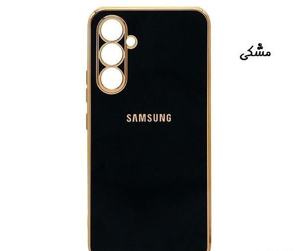 عکس قاب گوشی مشکی طلایی