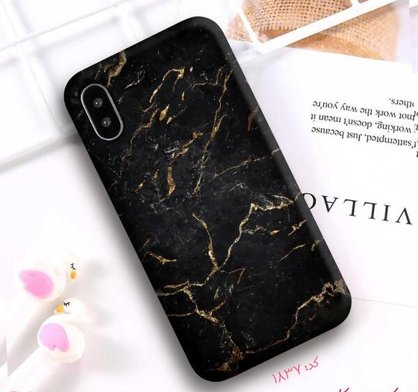 عکس قاب گوشی مشکی طلایی