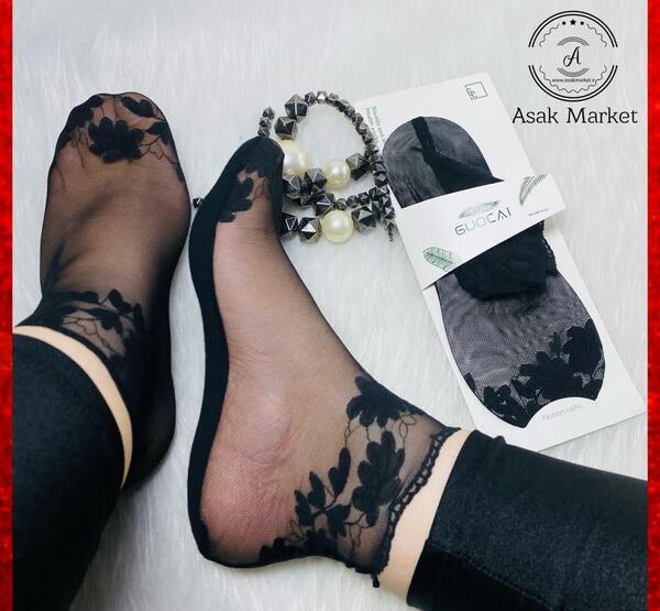 عکس جوراب توری مشکی