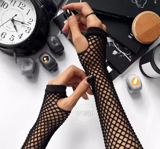 عکس ساق دست توری مشکی