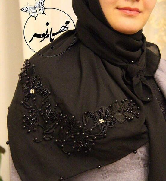 عکس روسری مشکی شیک