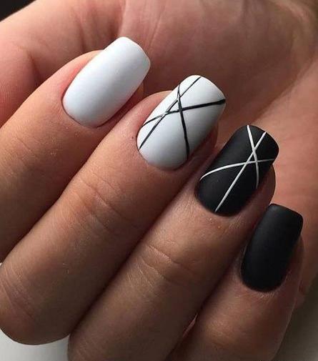 عکس لاک ژل بچه گانه سفید مشکی
