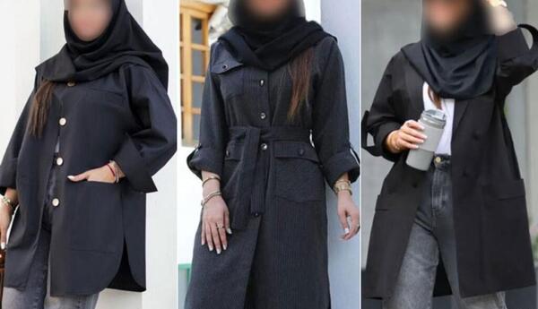 عکس مدل مانتو مشکی شیک دخترانه