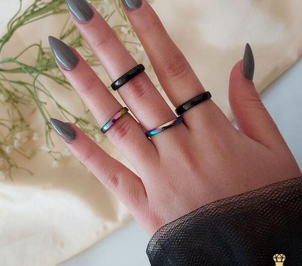 عکس انگشتر حلقه ای مشکی