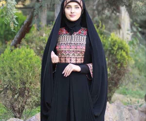 عکس چادر مشکی کمری