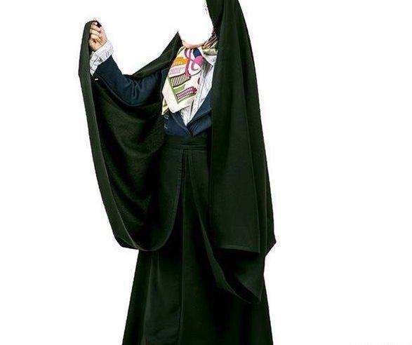 عکس چادر مشکی کمری