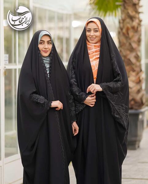 عکس چادر مشکی گلدوزی شده