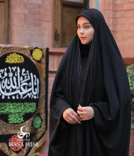 عکس چادر مشکی گلدوزی شده
