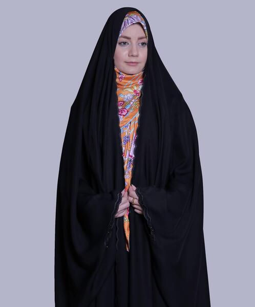 عکس چادر مشکی گلدوزی شده