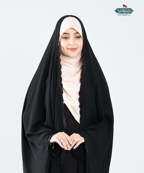 عکس چادر مشکی گلدوزی شده