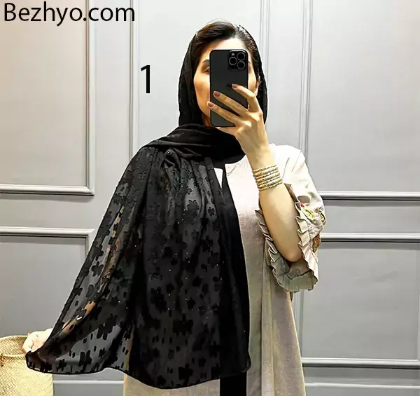 عکس روسری مشکی جدید