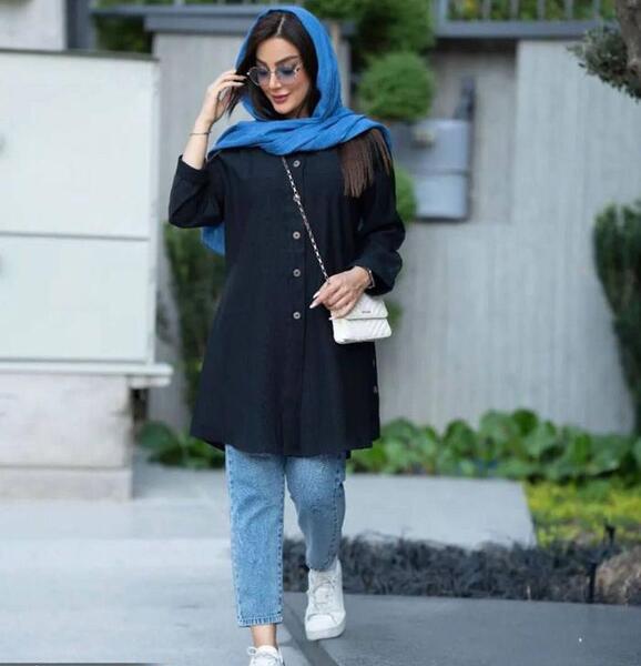عکس مانتو مشکی جدید دخترانه